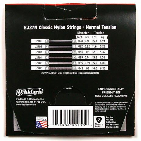 Dây đàn guitar Classic D'Addario EJ27n Dây đàn guitar Classic D'Addario EJ27n