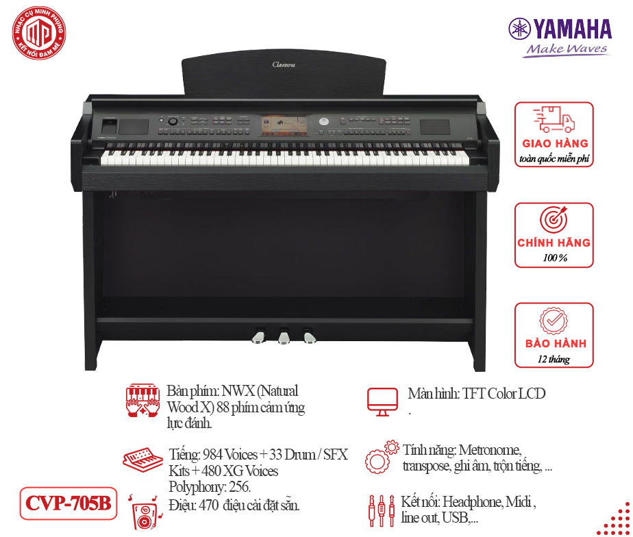 Piano điện yamaha CLP725