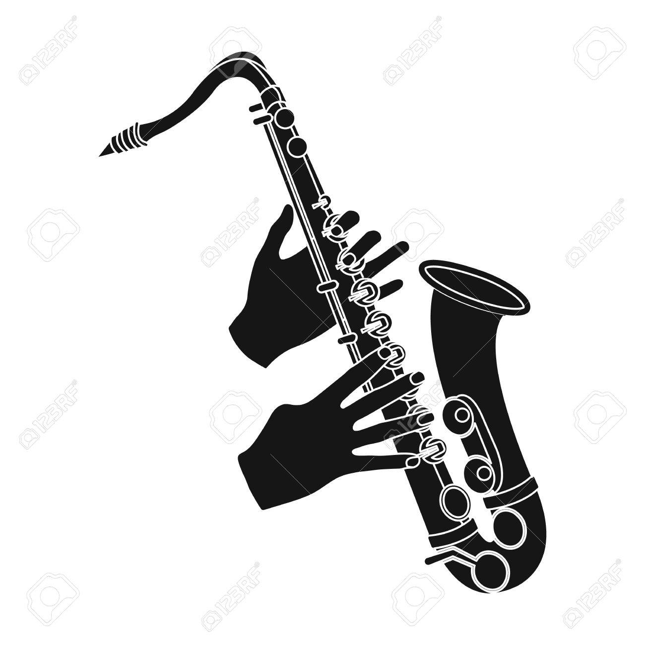 Наклейка саксофон