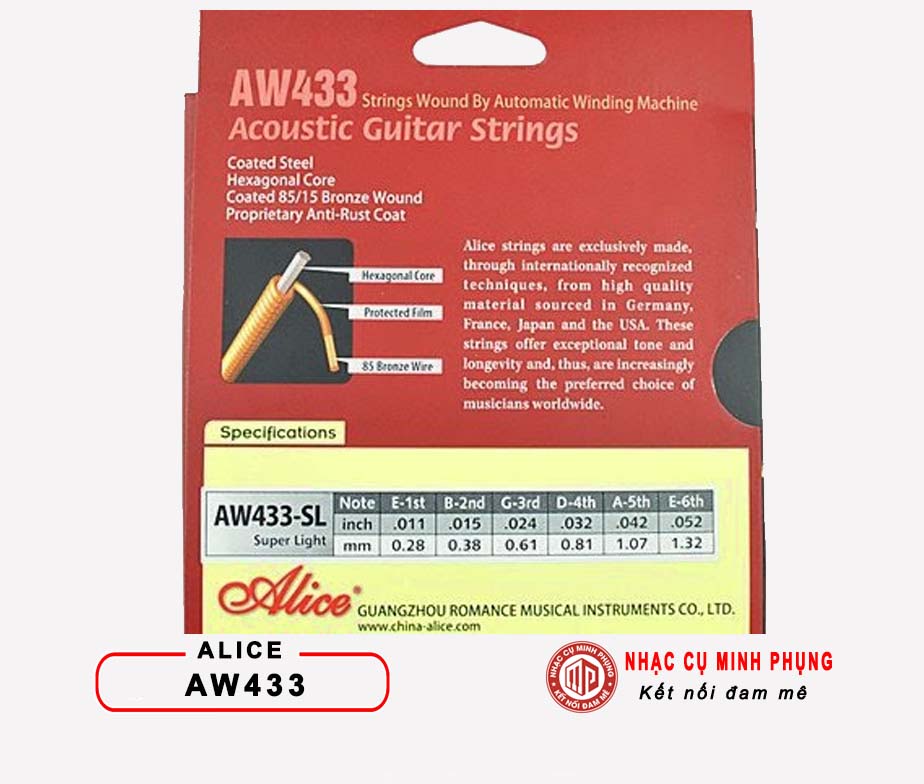 Dây Guitar Acoustic ALICE AW433