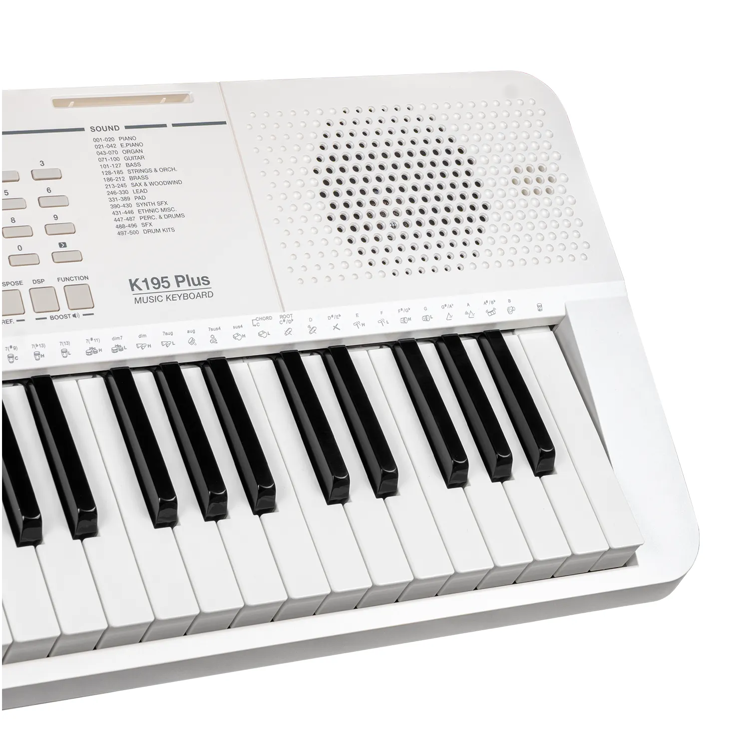 B&agrave;n ph&iacute;m 61 ph&iacute;m tr&ecirc;n Kurtzman K195 Plus được t&iacute;ch hợp t&iacute;nh năng cảm ứng lực với 3 mức t&ugrave;y chỉnh 