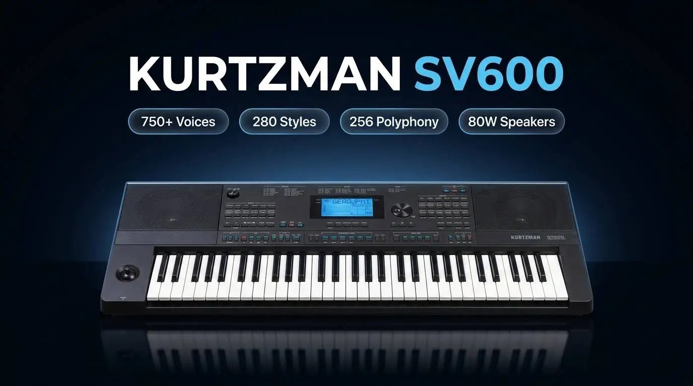 Đàn organ cho sinh viên có sample tập luyện và đi show: Kurtzman SV600