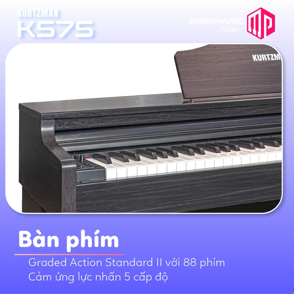 Đ&agrave;n Kurtzman KS7S c&oacute; tiếng piano được lấy mẫu từ những&nbsp; c&acirc;y đ&agrave;n grand piano nổi tiếng