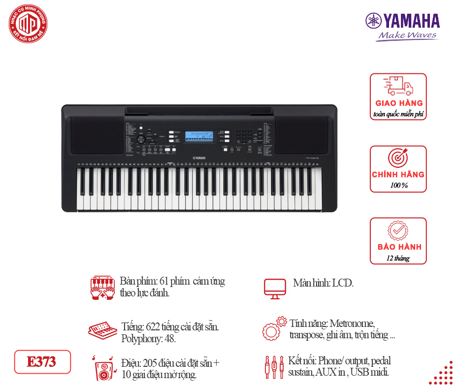 Đàn Organ Yamaha E373 