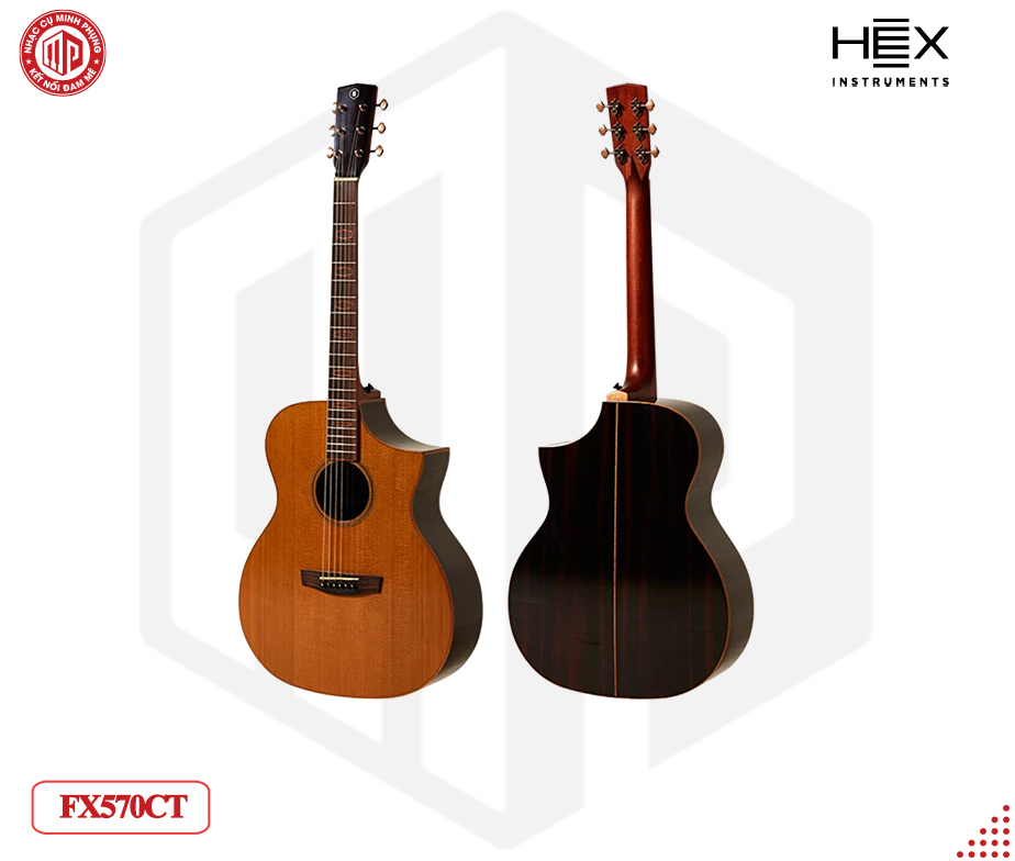 Đàn Guitar Acoustic HEX FX570CT