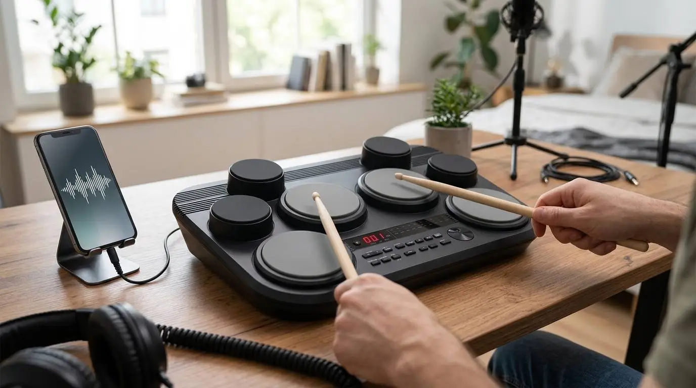 Kết hợp tai nghe cùng cổng AUX In và USB-C MIDI để học giải trí