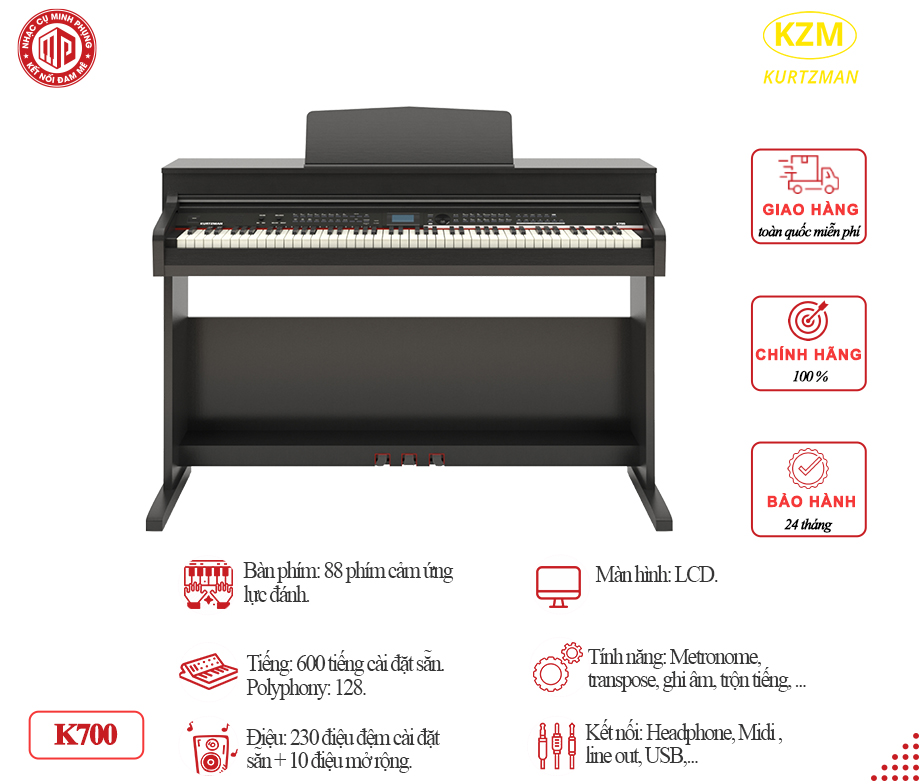 Đàn Piano Điện Kurtzman K700 