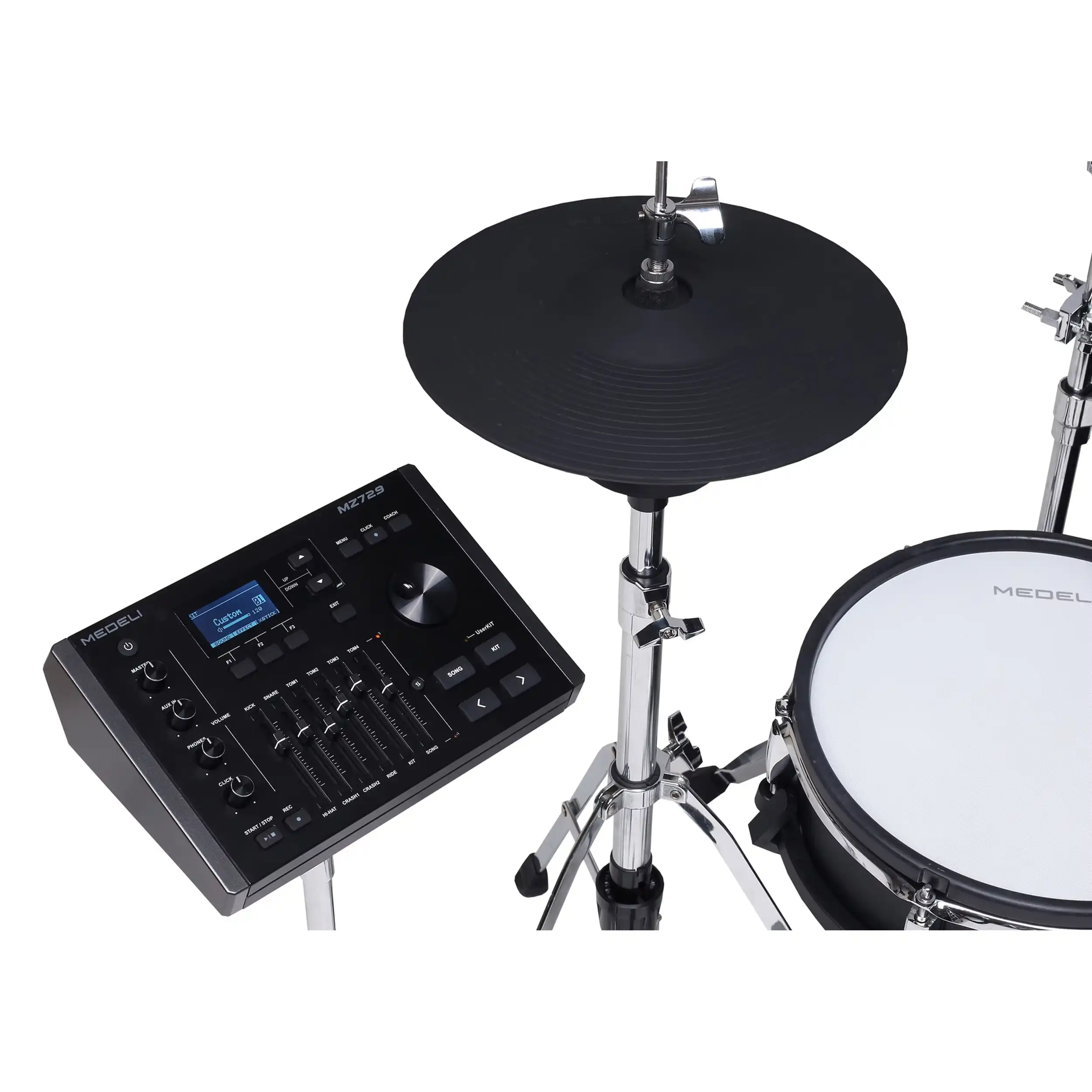 Snare 12 inch Position Sensing và dàn Cymbal đa tầng