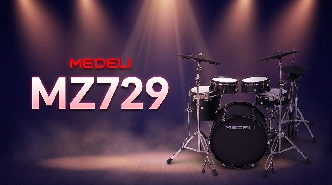 Medeli MZ729 đáp ứng tốt yêu cầu này nhờ kết cấu vỏ gỗ full-size cùng kích thước bề thế tương đương một bộ trống cơ thực thụ.