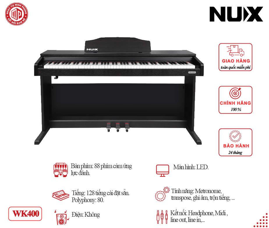 Đàn Piano điện Nux WK400